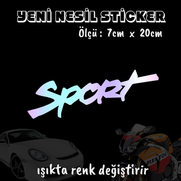 sport modifiye tuning yazı oto sticker 2 adet  Hologram model Motosiklet kask atv laptop cam uyumlu
