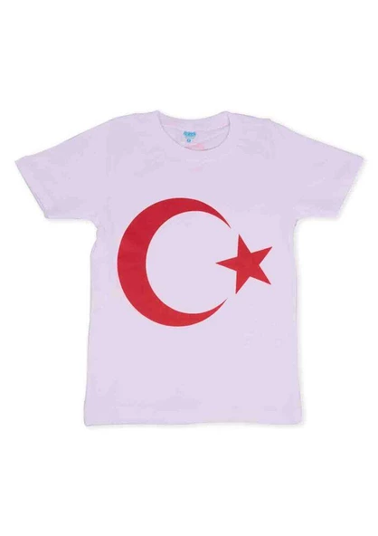 Bayrak Baskılı Tshirt | Beyaz