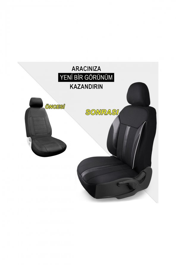Mazda 626 Uyumlu Özel Tasarım Oto Koltuk Kılıfı Seti Classy - 4