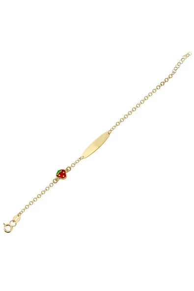 Çilekli Altın Çocuk Künye ürün görseli 1