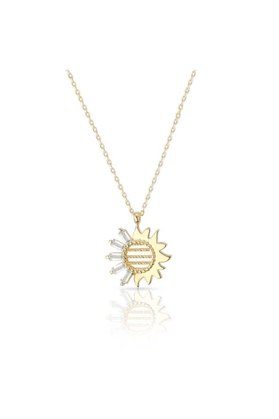 Güneş Baget Altın Kolye ürün görseli 1