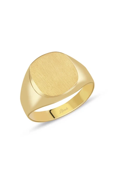 Altın Erkek Yüzük Oval Düz Model - 1