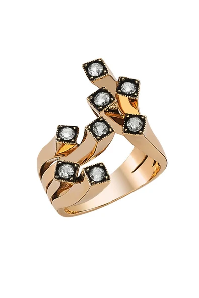 Elmas Taşlı Ağaç Dal Yüzük ürün görseli 1