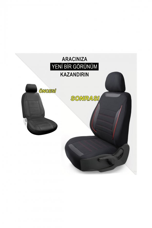 Suzuki Swift Uyumlu Özel Tasarım Oto Koltuk Kılıfı Seti Smart K - 4