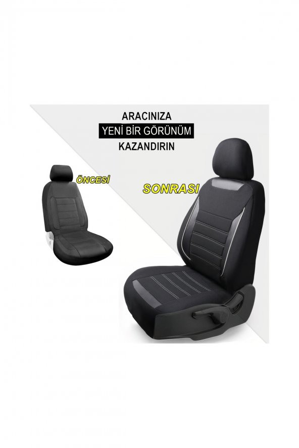 Renault Clio 1 Uyumlu Özel Tasarım Oto Koltuk Kılıfı Seti Smart Sb - 4