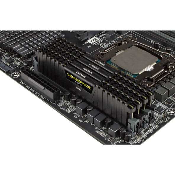 CORSAIR CMK32GX4M4Z3200C16 32GB (4X8GB) DDR4 3200MHz CL18 VENGEANCE BLACK LPX SOGUTUCULU DIMM BELLEK - 5
