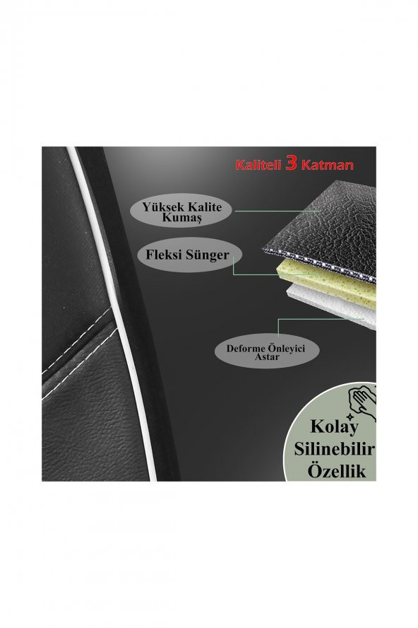 Opel Mokka X Oto Koltuk Kılıfı Seti Star B - 4