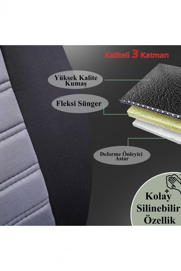 Tofaş Doğan Slx  Özel Tasarım Oto Koltuk Kılıfı Seti Trend - 5