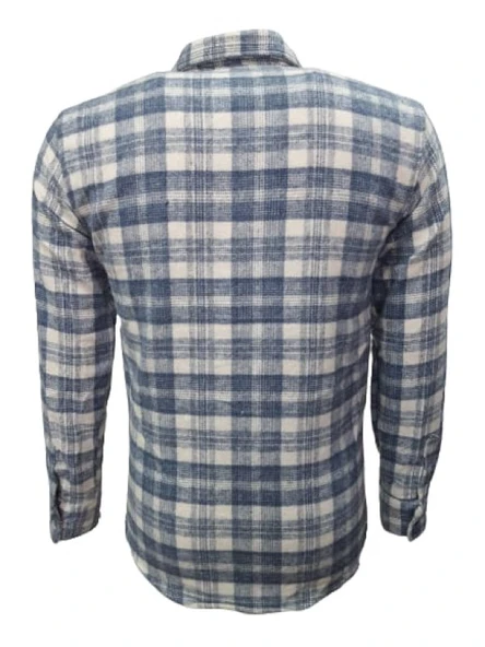 Ronex R01216 Erkek Oduncu Cepli Düğmeli Çizgili Gömlek - 4