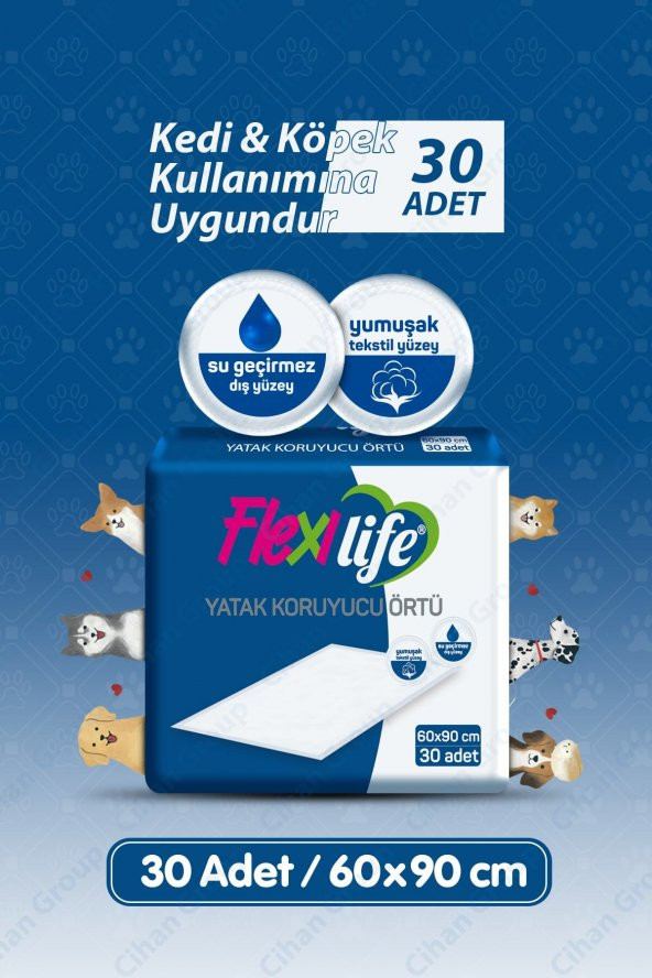 Kedi - Köpek Çiş Pedi 60x90 Cm 30 Adet