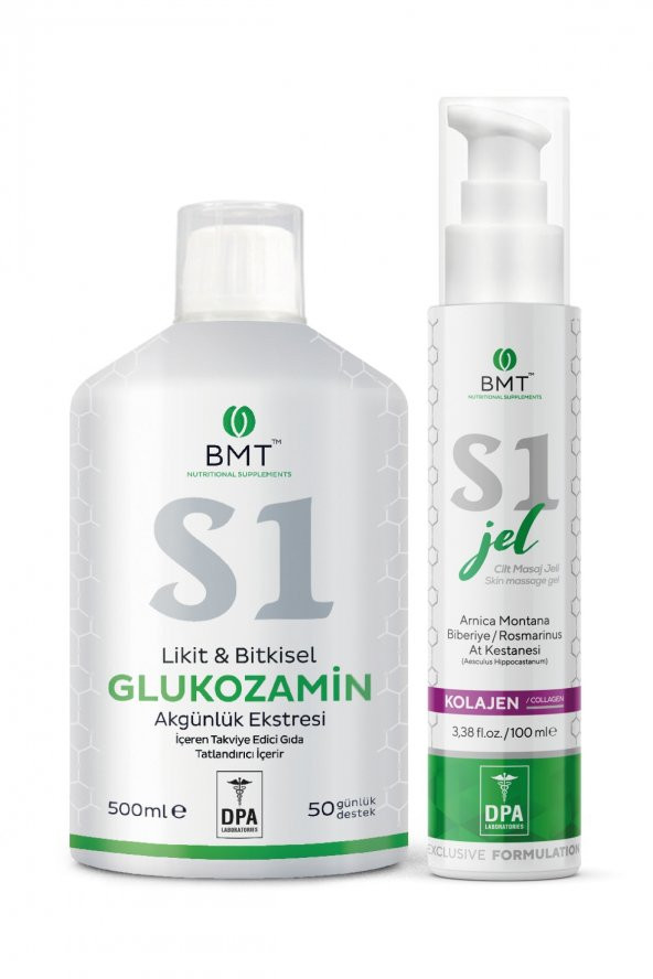 S1 Likit Glukozamin 500 Ml & S1 Masaj Jeli 100 Ml - 2li Set