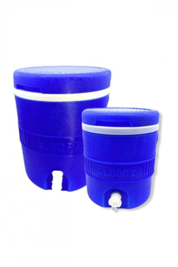 ALBORZ Mavi Piknik Su Termosu Birinci Kaliite 2li 16+6 Litre