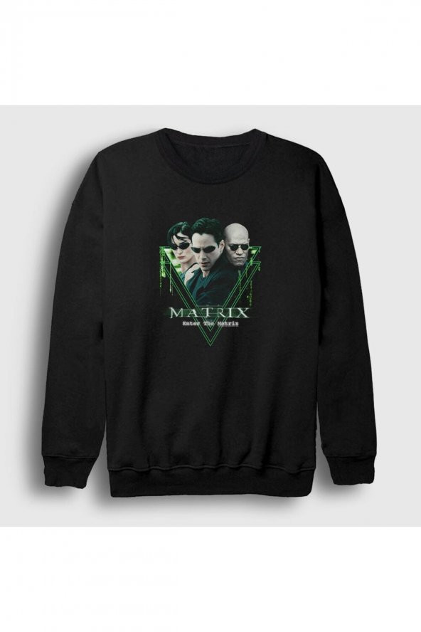Unisex Siyah Enter Film The Matrix Sweatshirt 368688tt