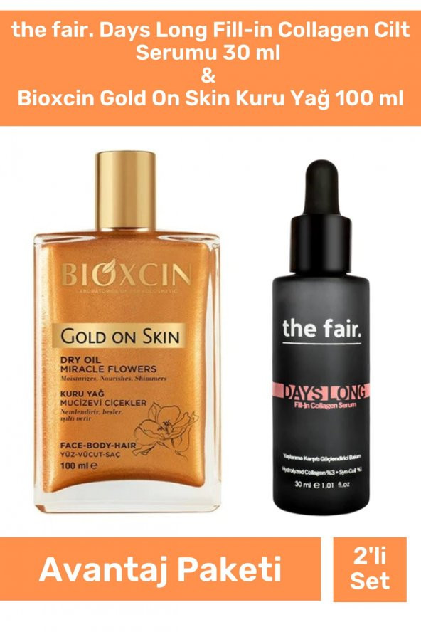 the fair. Days Long Fill-in Collagen Cilt Serumu 30 ml & Bioxcin Gold On Skin Kuru Yağ 100 ml