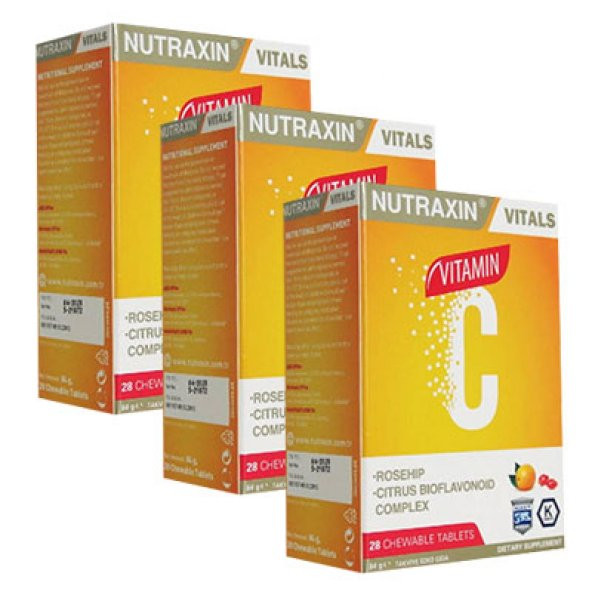 Nutraxin C Vitamini 28 Çiğneme Tableti 3'lü Paket