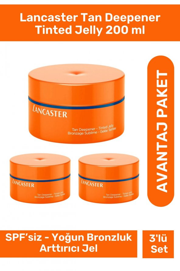 Tan Deepener Tinted Jelly 200 Ml - 3 Adet