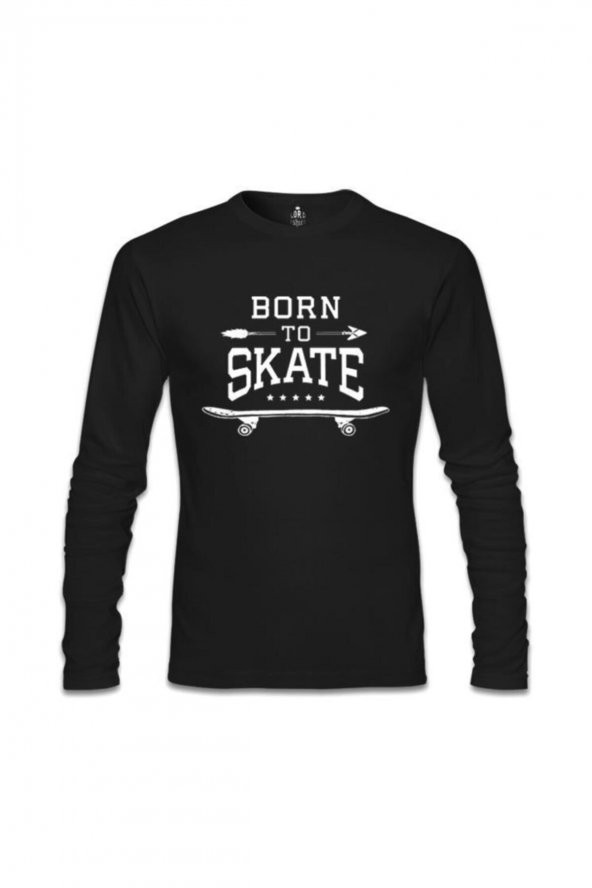 Erkek Siyah Born To Skate Sweatshirt