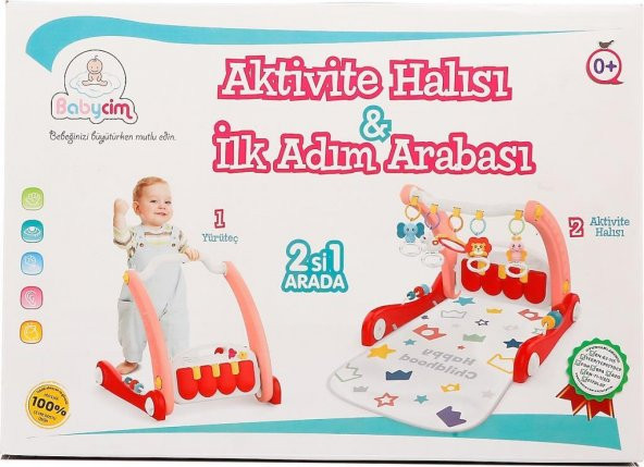Birlik Oyuncak Babycim Aktivite Halısı & Ilk Adım Arabası - Pembe HE0634 - 6