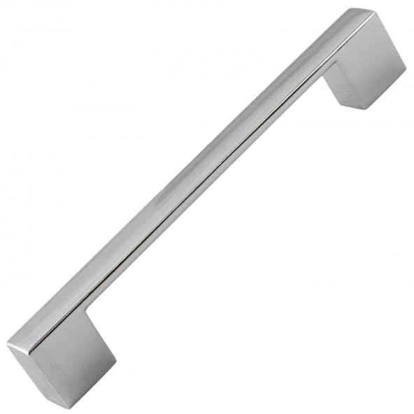 Gölcük Düz Mobilya Mutfak Dolap Çekmece Dolabı Kapak Metal Kulpu Kulbu Kulpları Krom 128 Mm-12.8 Cm - 5