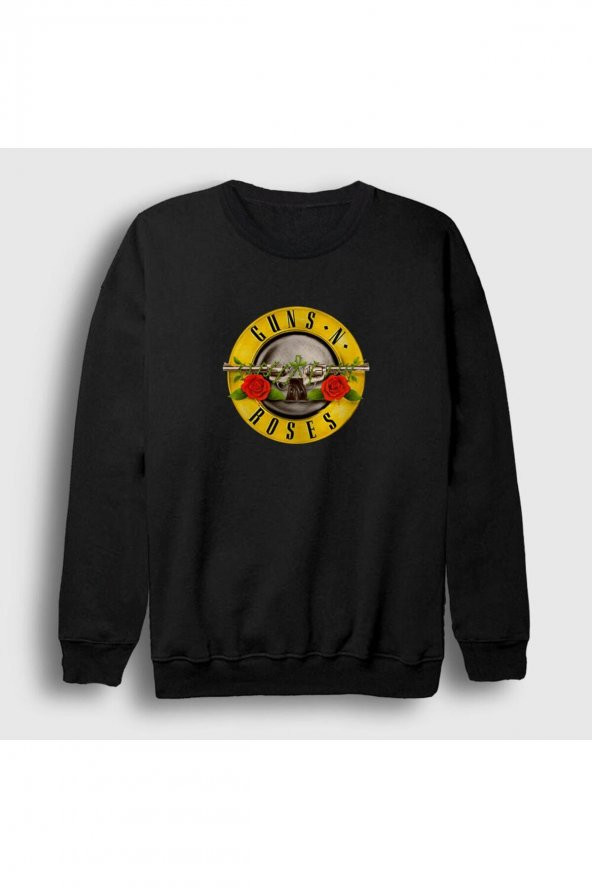 Unisex Siyah Logo Guns N Roses Sweatshirt 58491tt