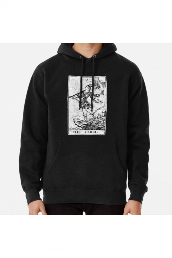 The Fool Tarot Card,Major Arcana,fortune telling,occult Baskılı Sweatshirt Hoodie