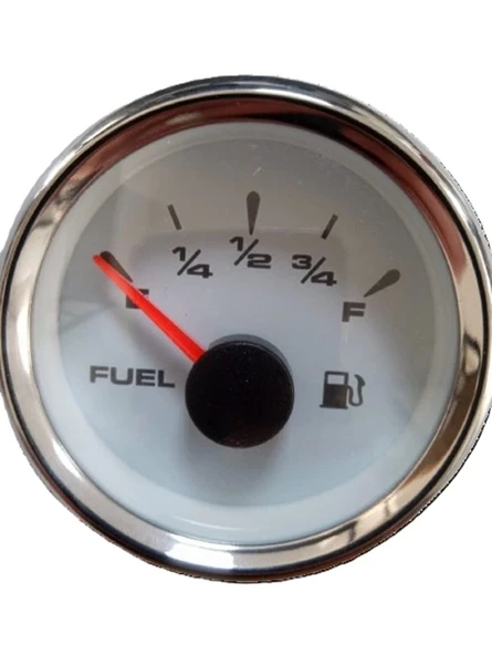 Yakıt Seviye Göstergesi 12/24v 52mm Beyaz