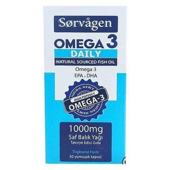 Sorvagen Omega 3 Daily Saf Balık Yağı 1000 Mg 50 Kapsül