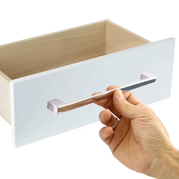 Gölcük Krom (224 MM - 22.4 CM) Mobilya Mutfak Dolap Çekmece Dolabı Kapak Metal Kulpu Kulbu Kulpları - 3