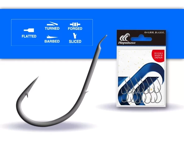 Hayabusa HMRS 172 Tırnaklı İğnesi 15'li Paket Nikel 1/0