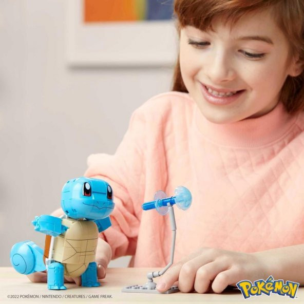 Mattel Pokemon Mega Construx: Pokemon Build & Show - Squirtle GKY95 GYH00, Oyuncak Yapı Seti - 4