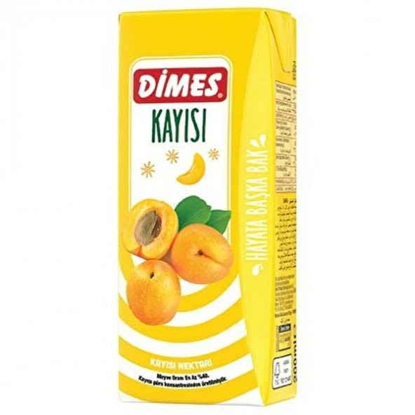 Dimes Meyve Suyu 200ML Kayısı x 27 Adet