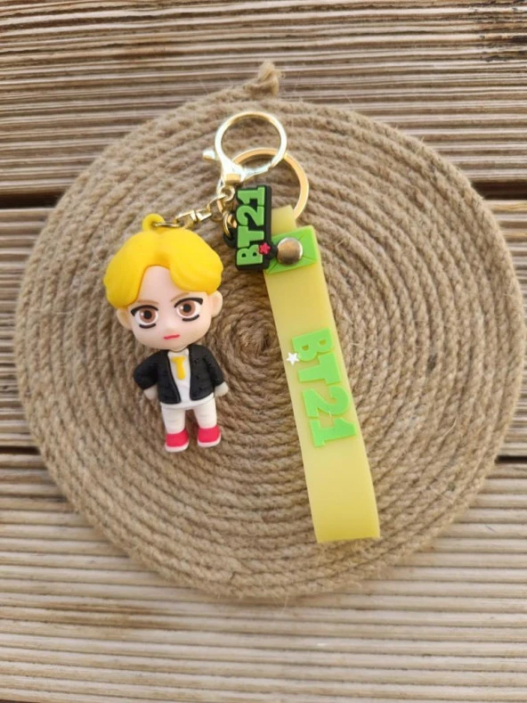 BTS Figür Silikon Anahtarlık Çanta Süsü Oyuncak 15789 ürün görseli