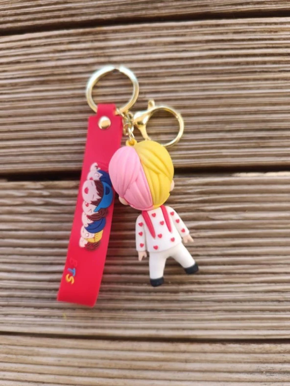 BTS Figür Silikon Anahtarlık Çanta Süsü Oyuncak 15791 - Resim 2