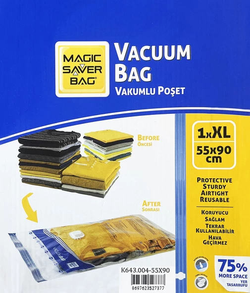 Magic Saver Bag Vakumlu Hurç Torba Naylon Poşet - Resim 2