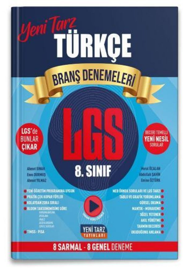 Yeni Tarz 8. Sınıf LGS Türkçe Branş Denemeleri ürün görseli 1