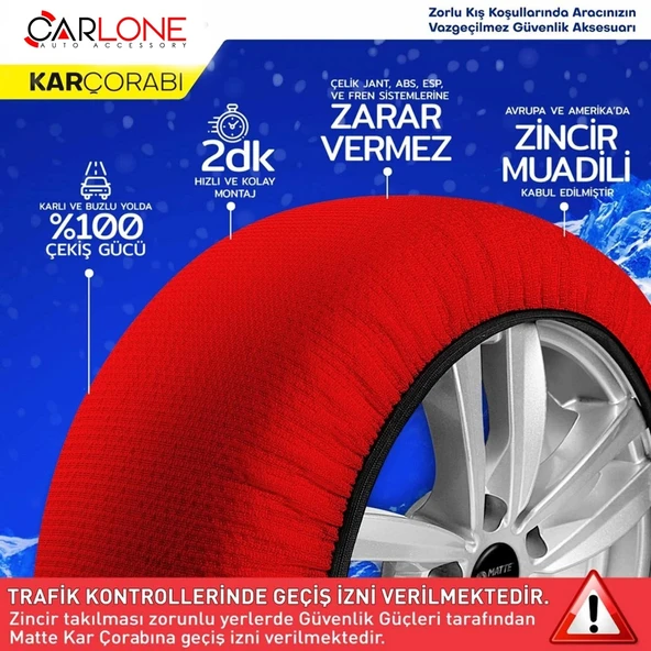 Kar Çorabı Large Beden- C.Active Series - Zincire Gerek Yok.! - Aynı Gün Kargo - 5