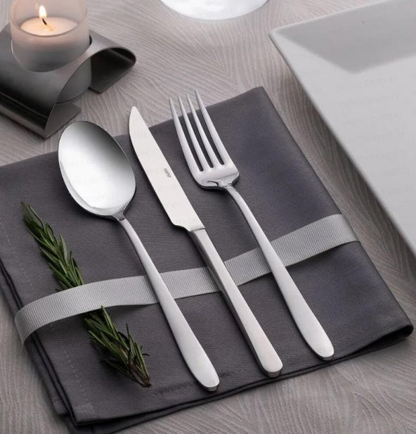 Nehir Çatal Kaşık Bıçak Takımı 84 Parça Sultan Sade