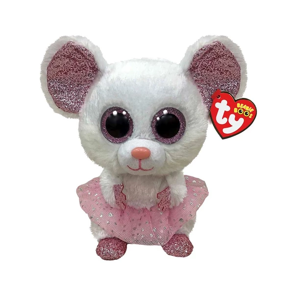 TY Beanie Boos Tütülü Peluş Fare Nina 24 cm