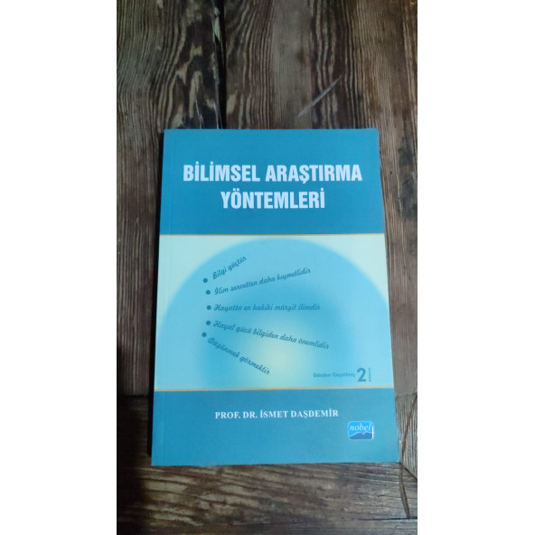 Bilimsel Araştırma Yöntemleri İsmet Daşdemir