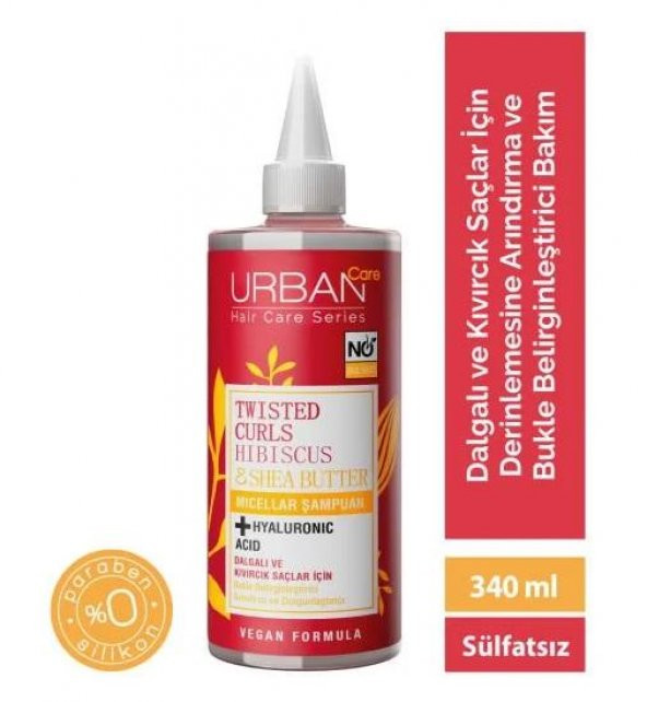 Urban Care Hibiscus & Shea Butter Kıvırcık Ve Dalgalı Saçlara Miselar Şampuan 340 Ml