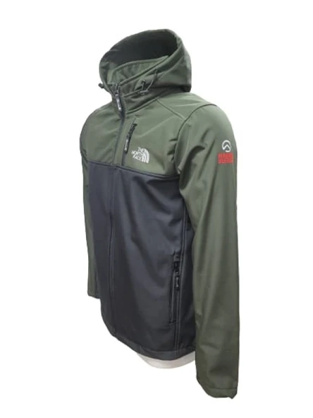The North Face T01465 Erkek Parçalı Softshel Kapüşonlu Mont - Resim 2