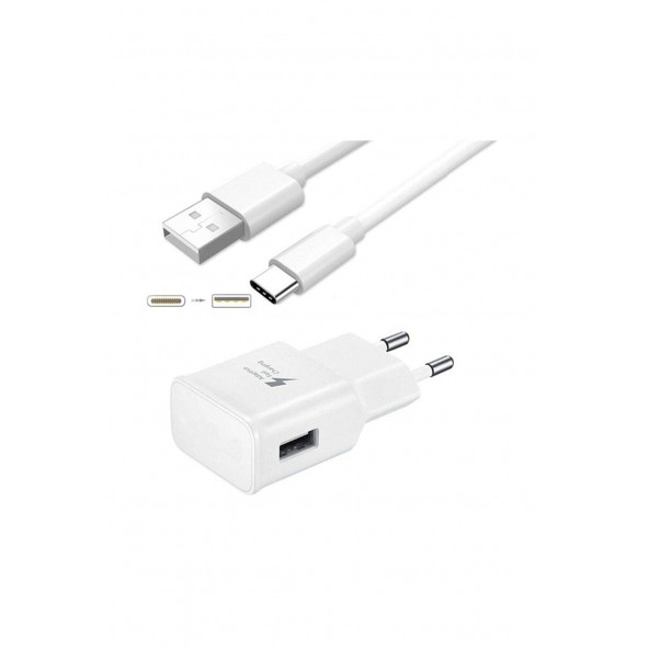 General Mobile GM 22 Plus Uyumlu Type C Hızlı Şarj Aleti Seti Kafa Kablo - 1
