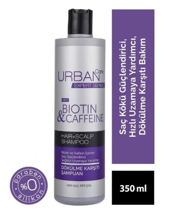 Urban Care Expert Biotin & Kafein Dökülme Karşıtı Saç Bakım Şampuan 350 Ml