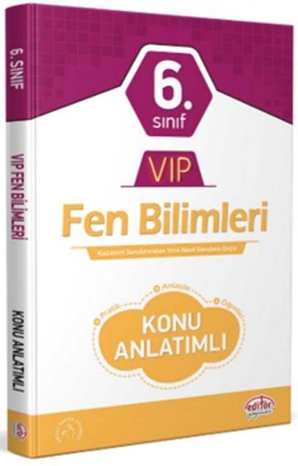 6. Sınıf Fen Bilimleri VIP Hızlı Konu Anlatımlı Editör Yayınları - 1