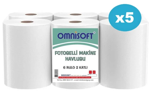Omnisoft 5 Koli 21 cm Fotoselli Hareketli Kağıt Havlu 30 Rulo - 3