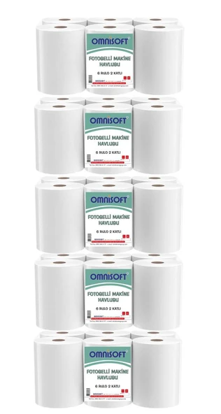 Omnisoft 5 Koli 21 cm Fotoselli Hareketli Kağıt Havlu 30 Rulo - 2