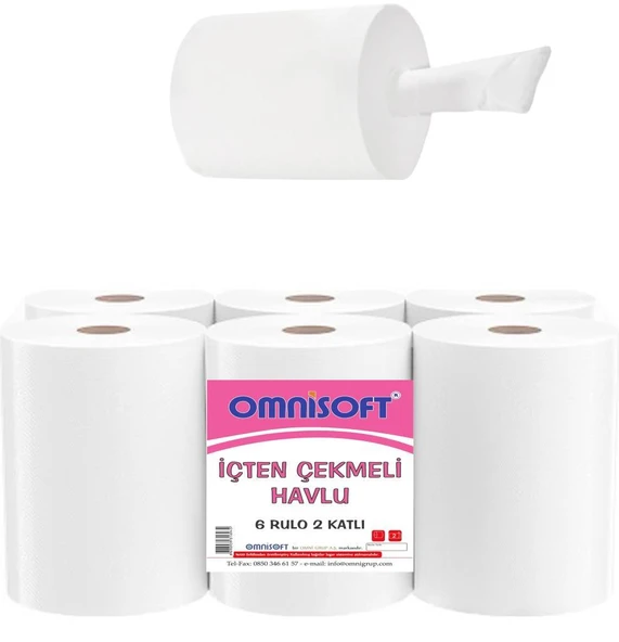 Omnisoft İçten Çekmeli Kağıt Havlu 6 Rulo - 2