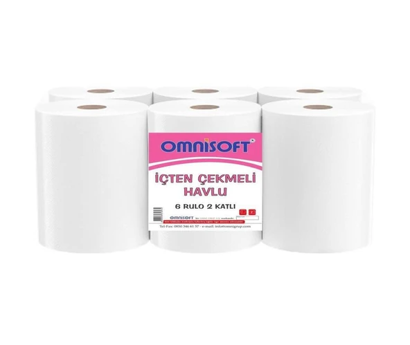 Omnisoft İçten Çekmeli Kağıt Havlu 6 Rulo