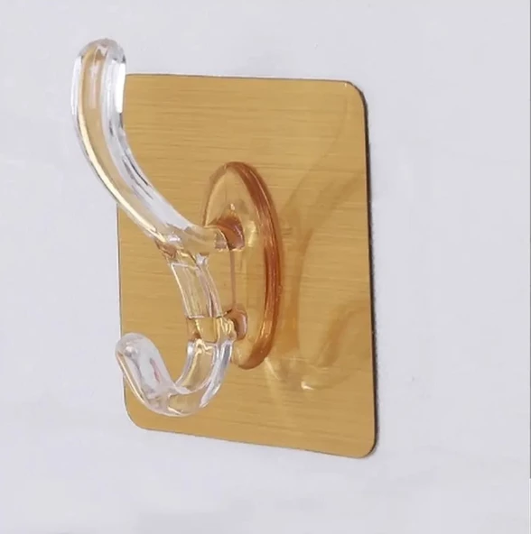 6lı Gold Kanca Askı Güçlü Yapışkanlı Mutfak Banyo Askısı - 5