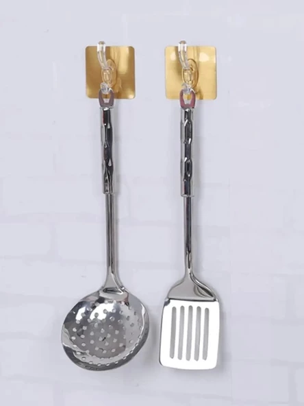 6lı Gold Kanca Askı Güçlü Yapışkanlı Mutfak Banyo Askısı - 3